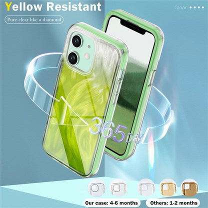 For iPhone 11 Feather Pattern Case Gradient PC+TPU Protective Phone Cover with Screen Protector