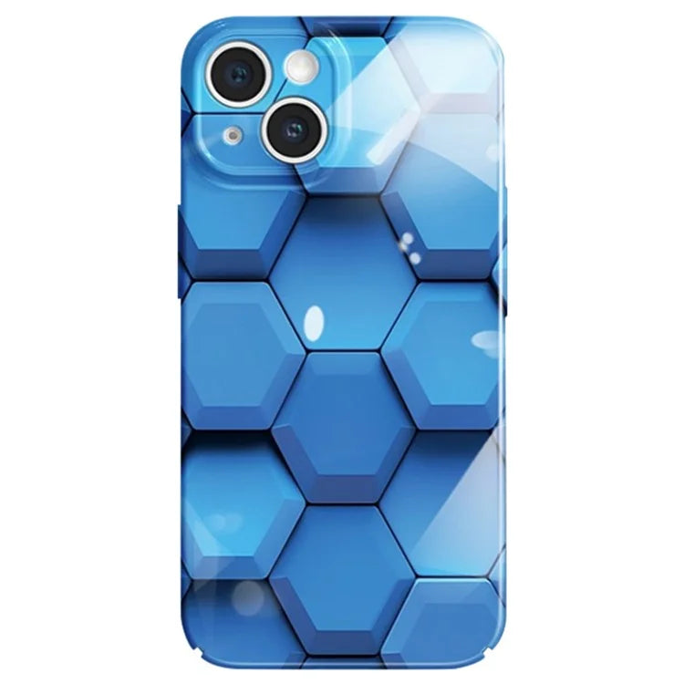 For iPhone 13 6.1 inch Case Ultra-Thin PC+Silicone Honeycomb Pattern Back Phone Cover