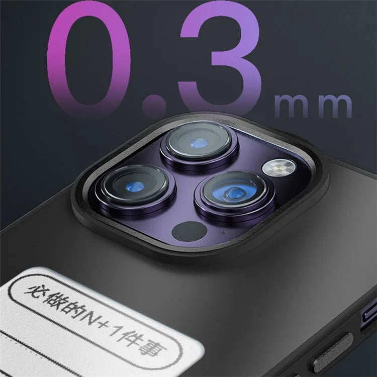 INKZONE For iPhone 14 Pro NFC E Ink Phone Case DIY Pattern Customize PC+TPU Phone Cover