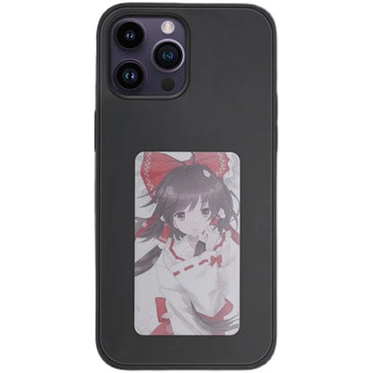 INKZONE For iPhone 12 / 12 Pro Case DIY Pattern E-ink Screen Projection PC+TPU NFC Phone Cover