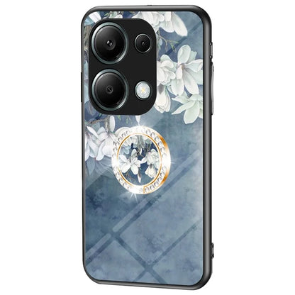 For Xiaomi Redmi Note 13 Pro 4G / Poco M6 Pro 4G Case Kickstand Tempered Glass Back Cover