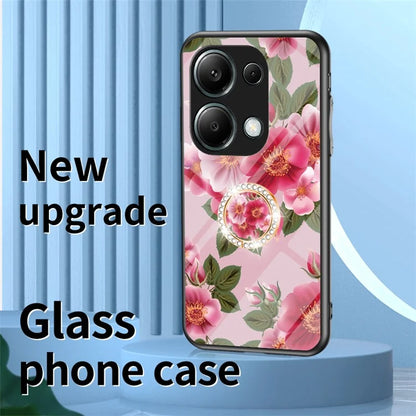 For Xiaomi Redmi Note 13 Pro 4G / Poco M6 Pro 4G Case Kickstand Tempered Glass Back Cover