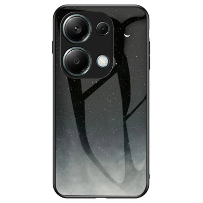 For Xiaomi Redmi Note 13 Pro 4G / Poco M6 Pro 4G Case Starry Sky Tempered Glass Back Phone Cover