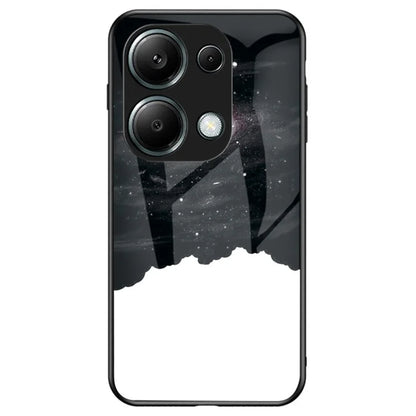 For Xiaomi Redmi Note 13 Pro 4G / Poco M6 Pro 4G Case Starry Sky Tempered Glass Back Phone Cover
