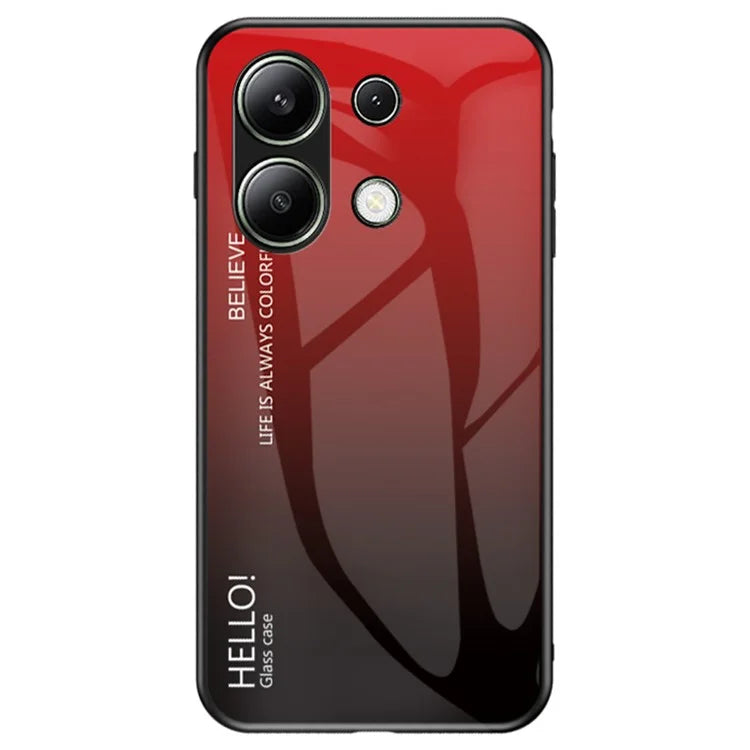 For Xiaomi Redmi Note 13 4G Shockproof Tempered Glass Case Anti-Scratch Cell Phone Cover