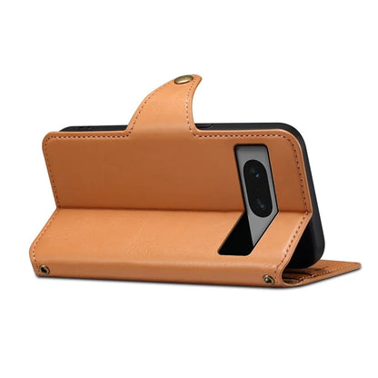 DENIOR For Google Pixel 7 5G Case Cowhide Texture Shockproof Wallet Phone Cover