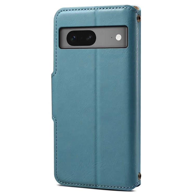 DENIOR For Google Pixel 7 5G Case Cowhide Texture Shockproof Wallet Phone Cover