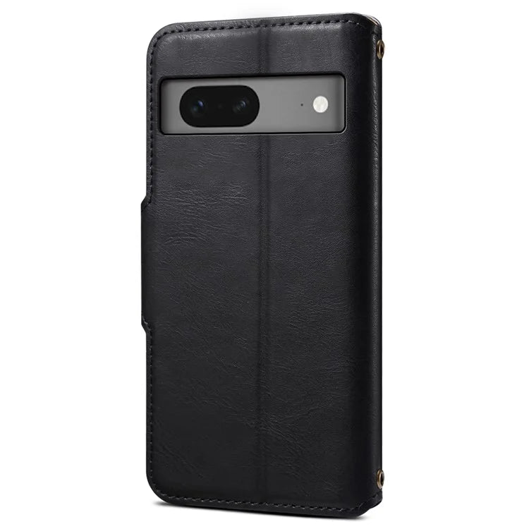 DENIOR For Google Pixel 7 5G Case Cowhide Texture Shockproof Wallet Phone Cover