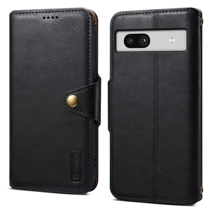 DENIOR For Google Pixel 7a Shockproof Case Cowhide Texture Stand Phone Cover