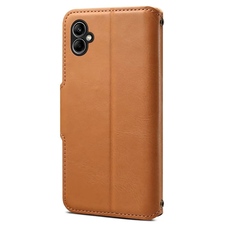 DENIOR For Samsung Galaxy A05 4G Case Cowhide Texture Shockproof Phone Cover