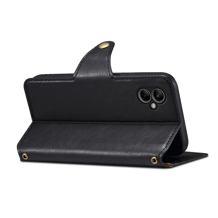 DENIOR For Samsung Galaxy A05 4G Case Cowhide Texture Shockproof Phone Cover