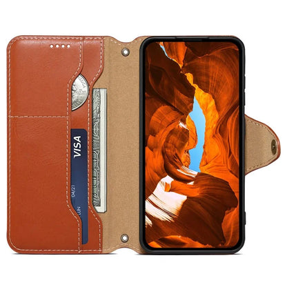 DENIOR For Samsung Galaxy A05 4G Case Cowhide Texture Shockproof Phone Cover
