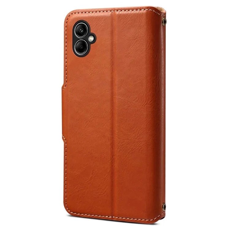 DENIOR For Samsung Galaxy A05 4G Case Cowhide Texture Shockproof Phone Cover