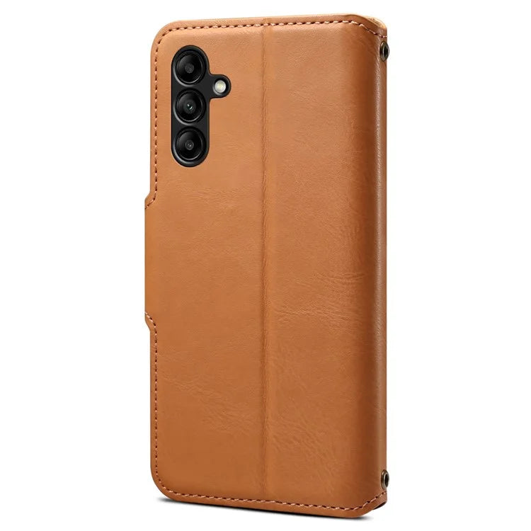 DENIOR For Samsung Galaxy A05s 4G Wallet Phone Case Cowhide Texture Leather Flip Cover