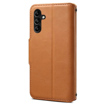 DENIOR For Samsung Galaxy A05s 4G Wallet Phone Case Cowhide Texture Leather Flip Cover