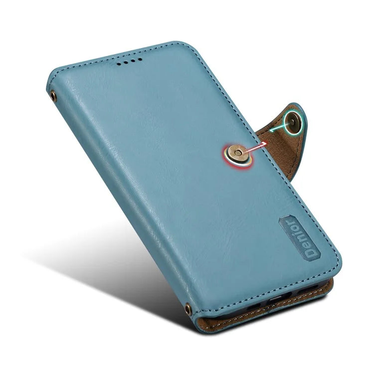 DENIOR For Samsung Galaxy A05s 4G Wallet Phone Case Cowhide Texture Leather Flip Cover