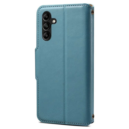 DENIOR For Samsung Galaxy A05s 4G Wallet Phone Case Cowhide Texture Leather Flip Cover