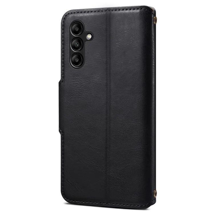 DENIOR For Samsung Galaxy A05s 4G Wallet Phone Case Cowhide Texture Leather Flip Cover