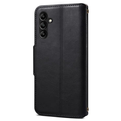 DENIOR For Samsung Galaxy A05s 4G Wallet Phone Case Cowhide Texture Leather Flip Cover