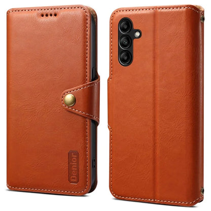 DENIOR For Samsung Galaxy A05s 4G Wallet Phone Case Cowhide Texture Leather Flip Cover