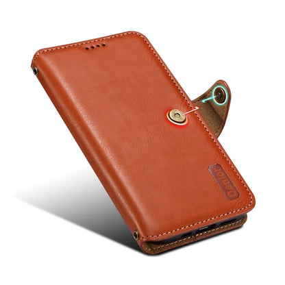 DENIOR For Samsung Galaxy A05s 4G Wallet Phone Case Cowhide Texture Leather Flip Cover