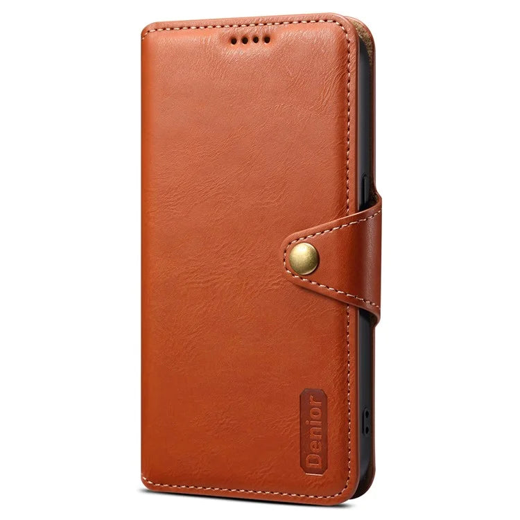 DENIOR For Samsung Galaxy A05s 4G Wallet Phone Case Cowhide Texture Leather Flip Cover
