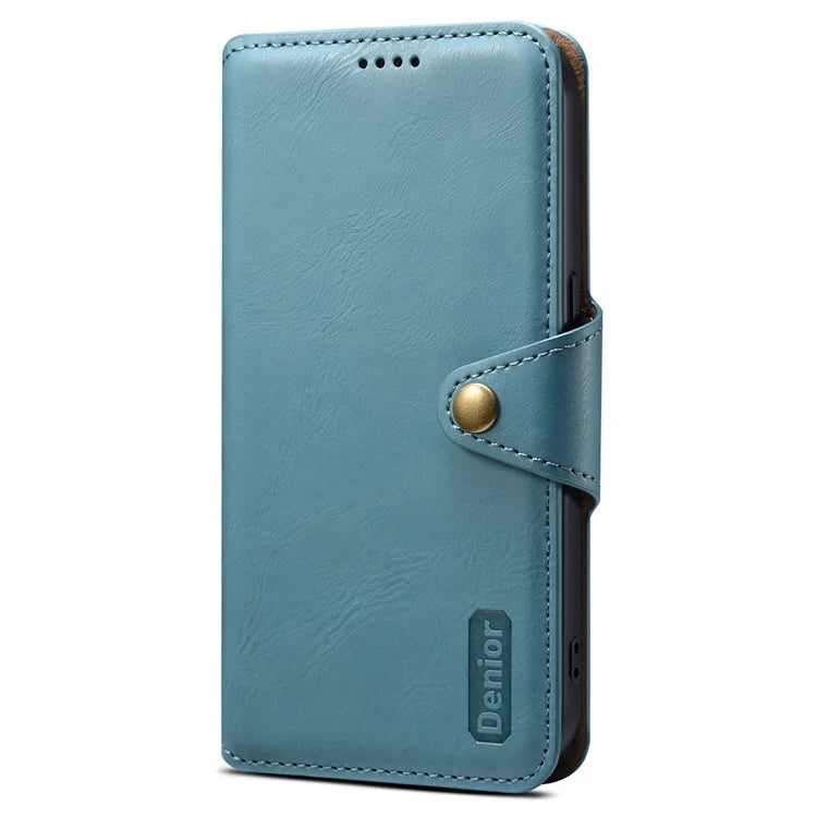 DENIOR For Samsung Galaxy A13 5G Case Cowhide Texture Stand Wallet Phone Cover