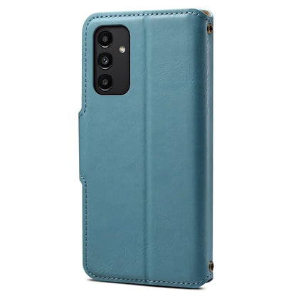DENIOR For Samsung Galaxy A13 5G Case Cowhide Texture Stand Wallet Phone Cover