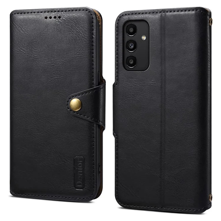 DENIOR For Samsung Galaxy A13 5G Case Cowhide Texture Stand Wallet Phone Cover