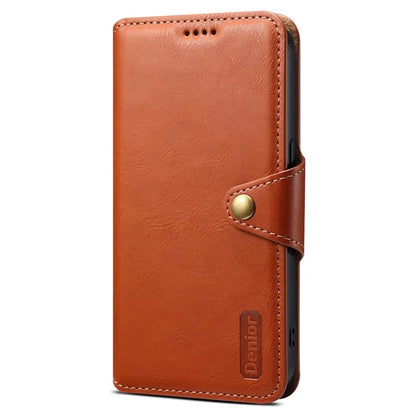 DENIOR For Samsung Galaxy A13 5G Case Cowhide Texture Stand Wallet Phone Cover