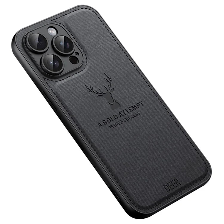 For iPhone 12 Pro Max Case with Deer Pattern PU Leather+PC+TPU Protective Cover