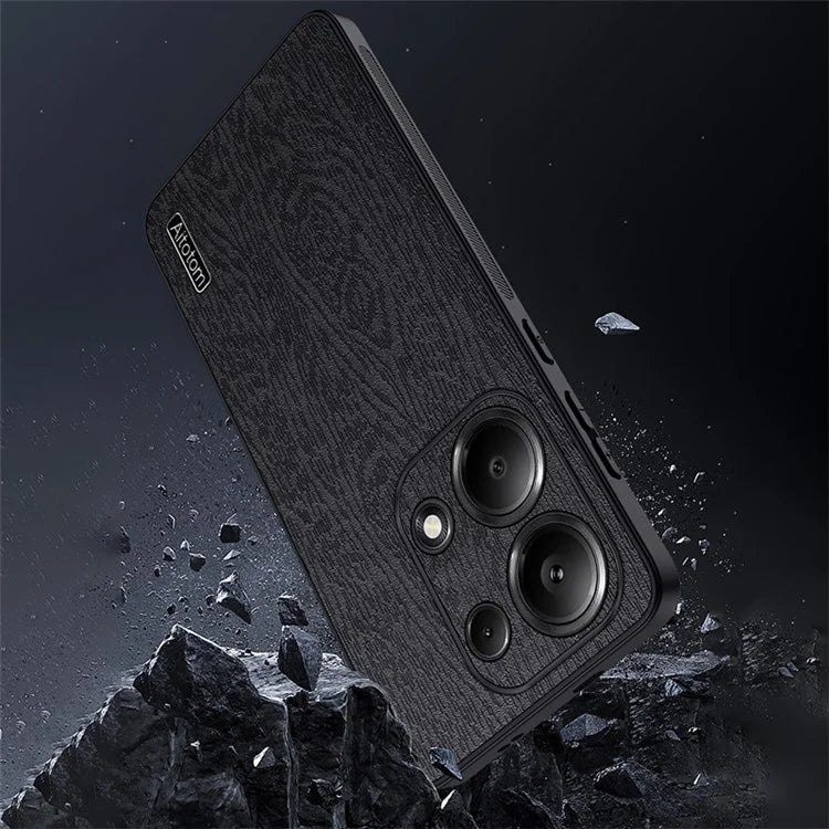 For Xiaomi Redmi Note 13 Pro 4G / Poco M6 Pro 4G Case Wood Texture Shockproof Phone Guard Cover