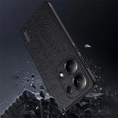 For Xiaomi Redmi Note 13 Pro 4G / Poco M6 Pro 4G Case Wood Texture Shockproof Phone Guard Cover