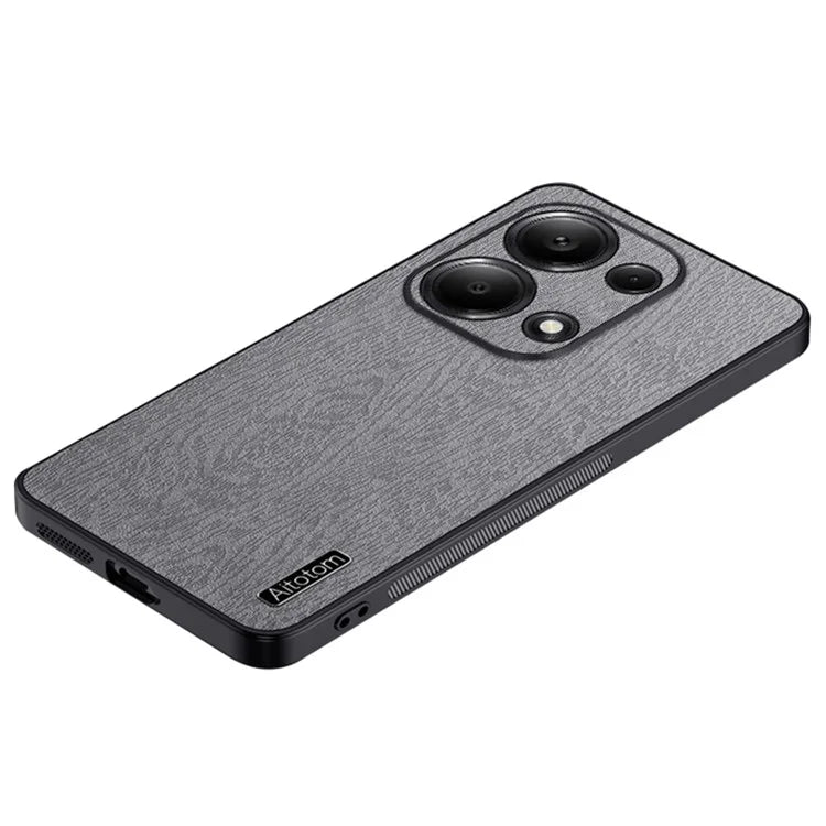 For Xiaomi Redmi Note 13 Pro 4G / Poco M6 Pro 4G Case Wood Texture Shockproof Phone Guard Cover