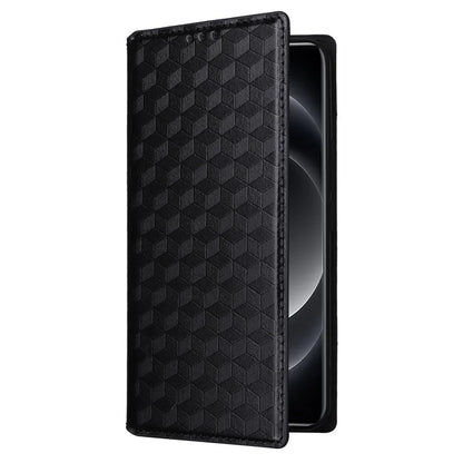 For Xiaomi 14 Ultra Leather Case Rhombus Imprinted Flip Stand Phone Protector