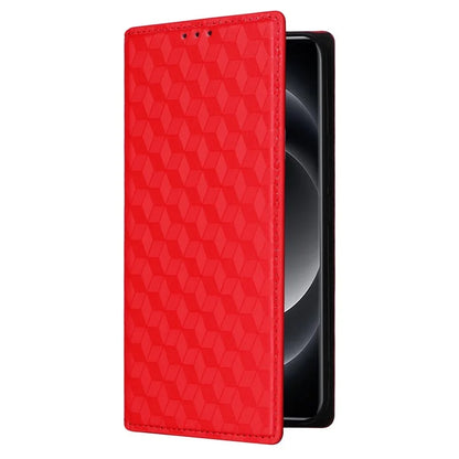 For Xiaomi 14 Ultra Leather Case Rhombus Imprinted Flip Stand Phone Protector