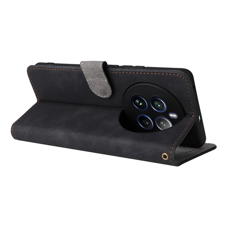 For Realme 12 Pro 5G / 12 Pro+ 5G Case RFID Blocking Leather Flip Phone Cover with Strap