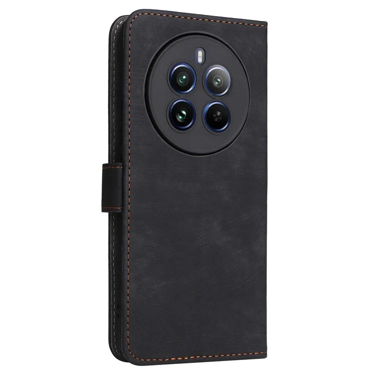For Realme 12 Pro 5G / 12 Pro+ 5G Case RFID Blocking Leather Flip Phone Cover with Strap