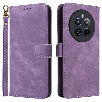 For Realme 12 Pro 5G / 12 Pro+ 5G Case RFID Blocking Leather Flip Phone Cover with Strap
