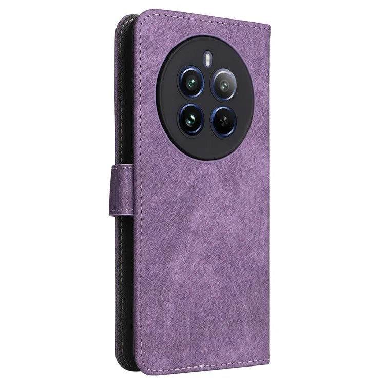 For Realme 12 Pro 5G / 12 Pro+ 5G Case RFID Blocking Leather Flip Phone Cover with Strap