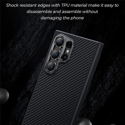 BENKS For Samsung Galaxy S24 Ultra Magnetic Case 600D Kevlar Aramid Fiber+TPU Anti-drop Cover