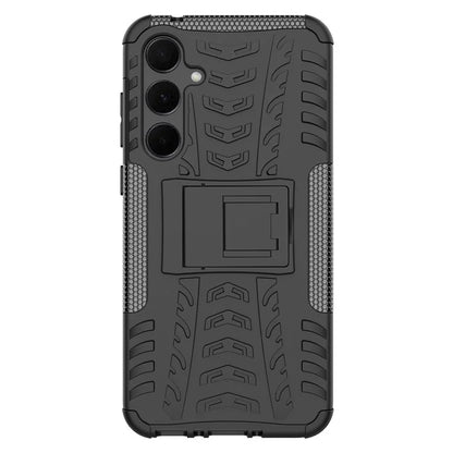 For Samsung Galaxy A35 5G Case Tyre Pattern PC+TPU Kickstand Phone Cover