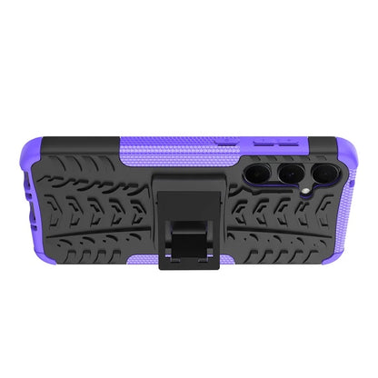 For Samsung Galaxy A35 5G Case Tyre Pattern PC+TPU Kickstand Phone Cover