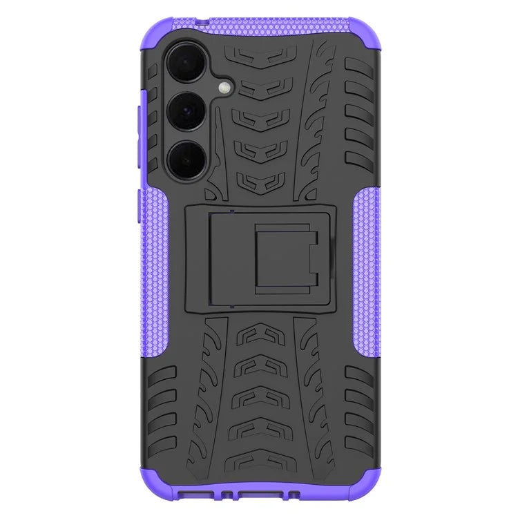 For Samsung Galaxy A35 5G Case Tyre Pattern PC+TPU Kickstand Phone Cover