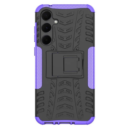 For Samsung Galaxy A35 5G Case Tyre Pattern PC+TPU Kickstand Phone Cover