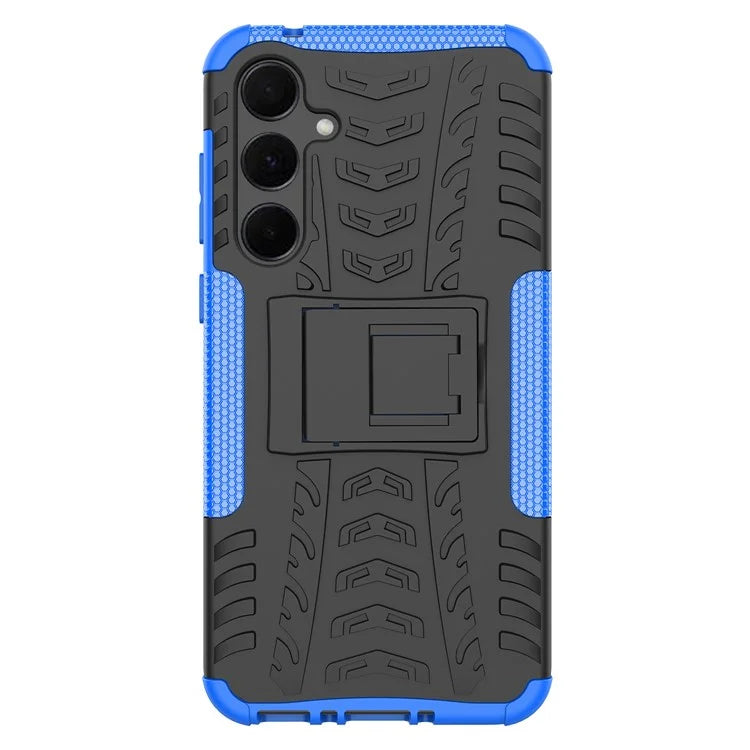 For Samsung Galaxy A35 5G Case Tyre Pattern PC+TPU Kickstand Phone Cover