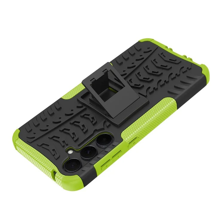 For Samsung Galaxy A35 5G Case Tyre Pattern PC+TPU Kickstand Phone Cover