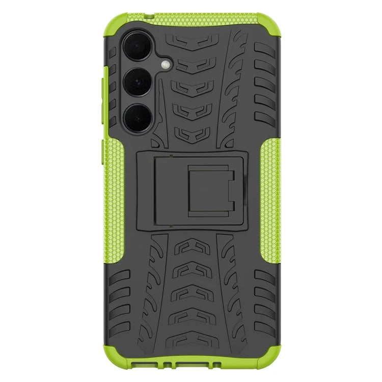 For Samsung Galaxy A35 5G Case Tyre Pattern PC+TPU Kickstand Phone Cover