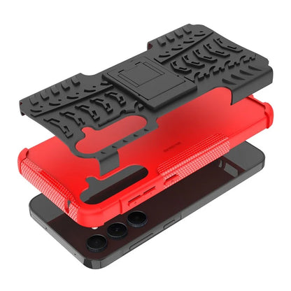 For Samsung Galaxy A35 5G Case Tyre Pattern PC+TPU Kickstand Phone Cover