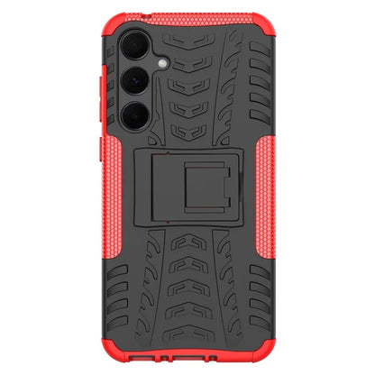 For Samsung Galaxy A35 5G Case Tyre Pattern PC+TPU Kickstand Phone Cover